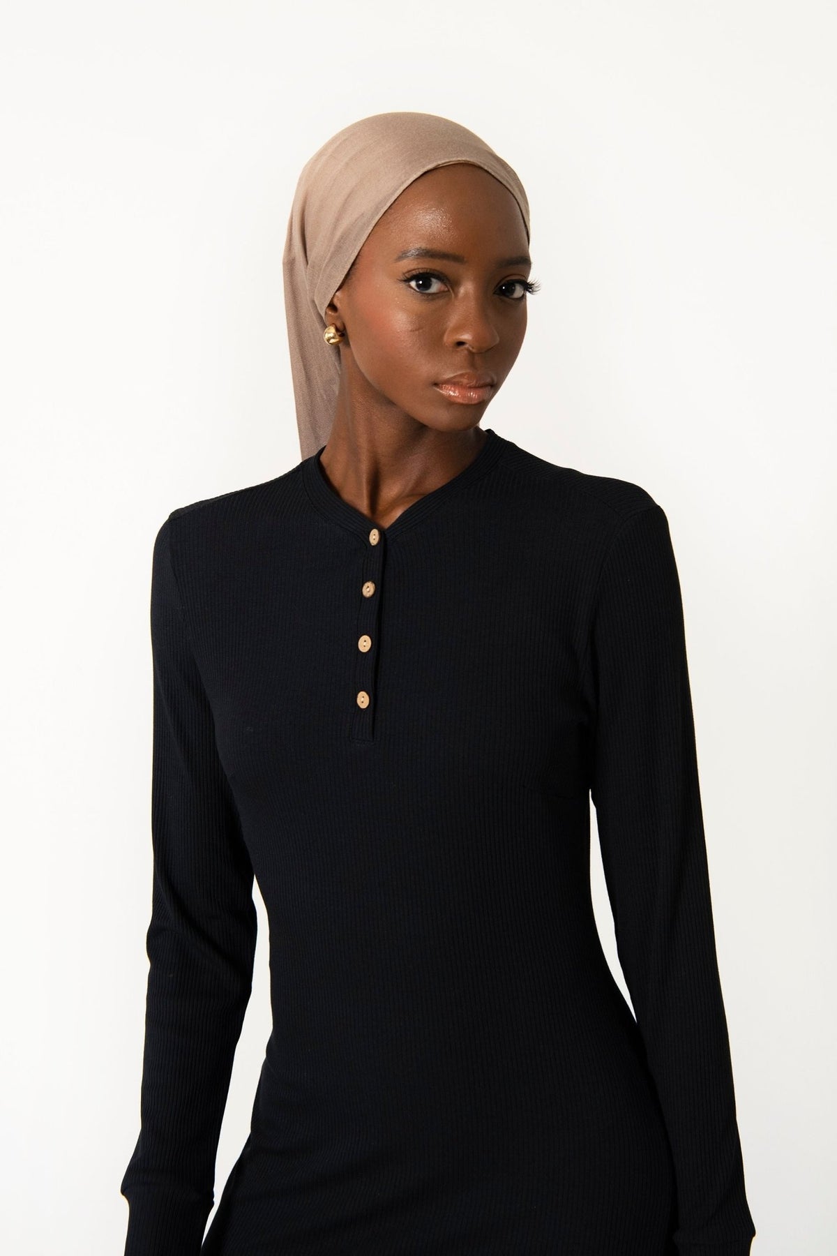 Not Your Basic Henley – Versatile Modest Ribbed Dress | Citizens of the World - Citizens Of The World