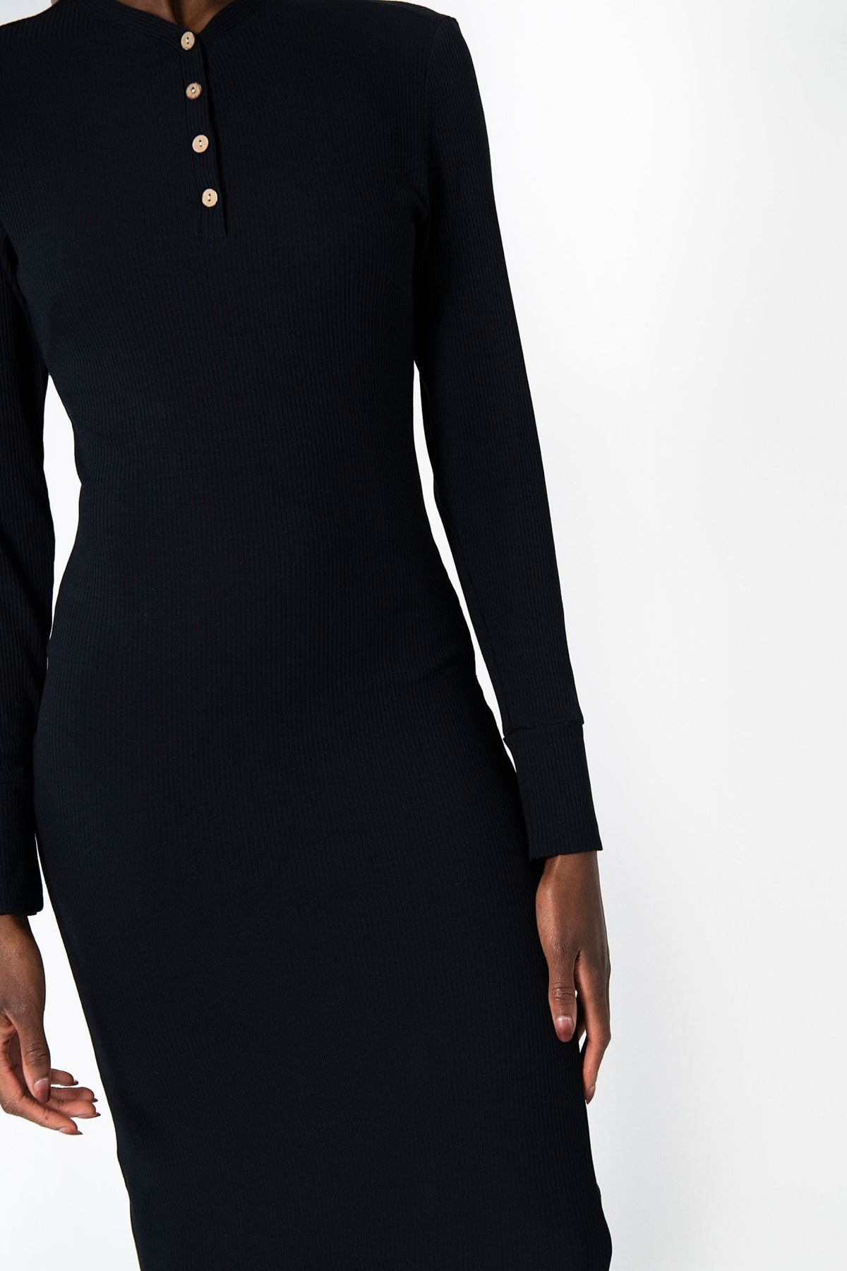 Not Your Basic Henley – Versatile Modest Ribbed Dress | Citizens of the World - Citizens Of The World