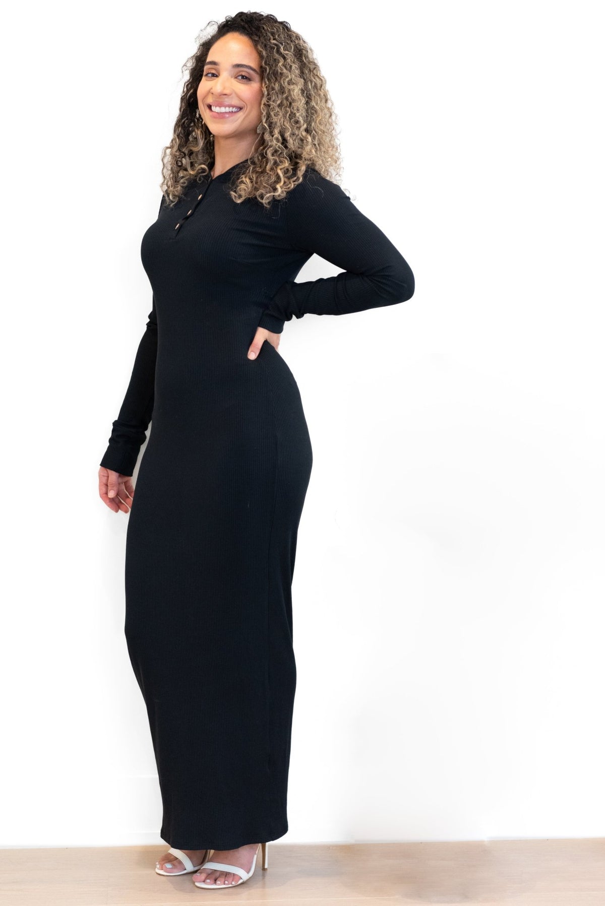 Not Your Basic Henley – Versatile Modest Ribbed Dress | Citizens of the World - Citizens Of The World