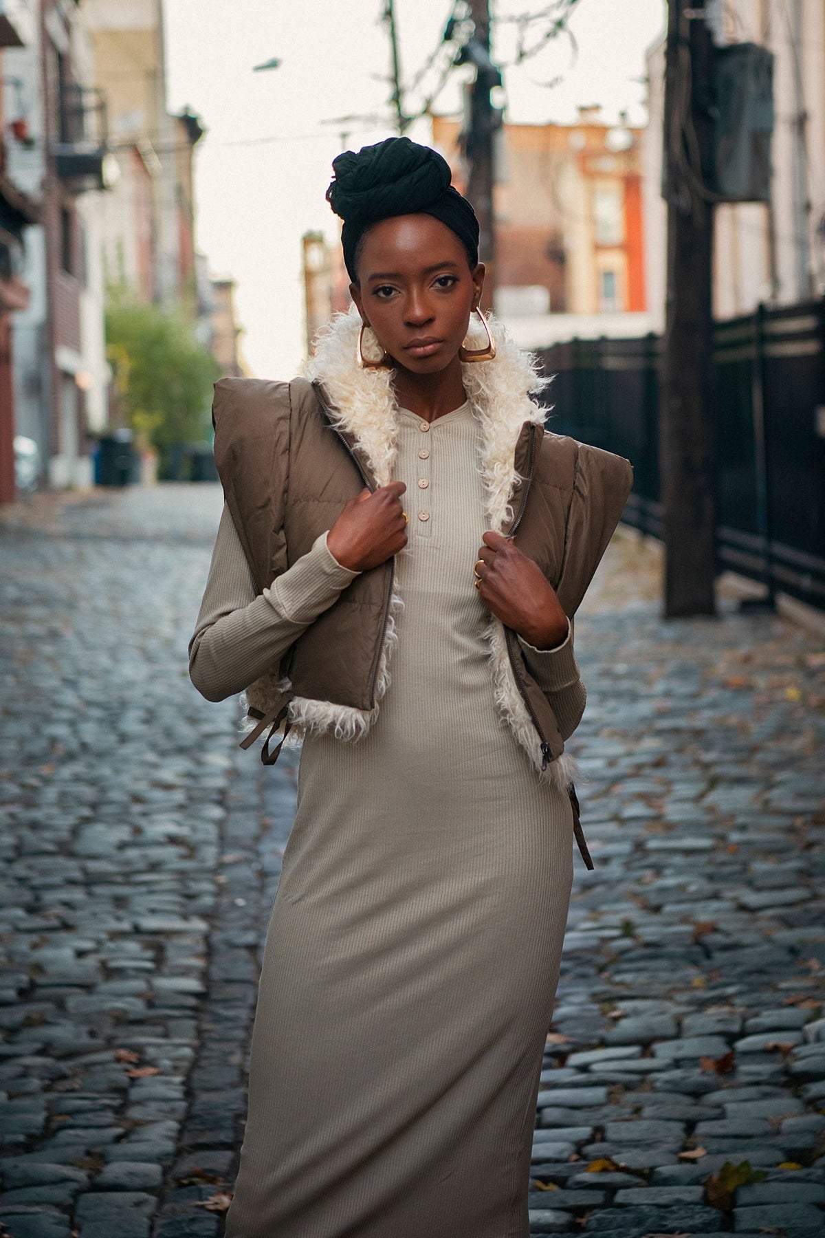 Not Your Basic Henley – Versatile Modest Ribbed Dress | Citizens of the World - Citizens Of The World