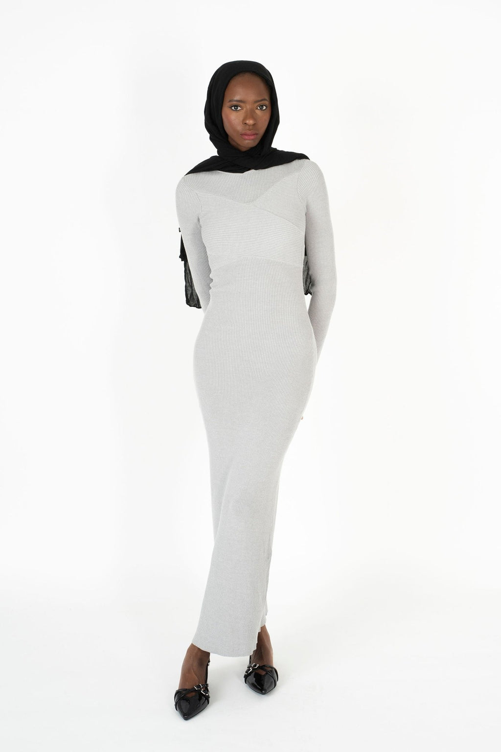 white christmas dresses The Allure Dress | Modest Cocktail Dress | Gray | XXL | Modest Dresses & Swimwear