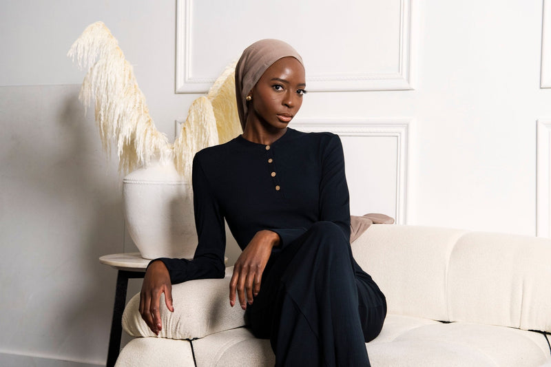 Not Your Basic Henley – Versatile Modest Ribbed Dress | Citizens of the World - Citizens Of The World