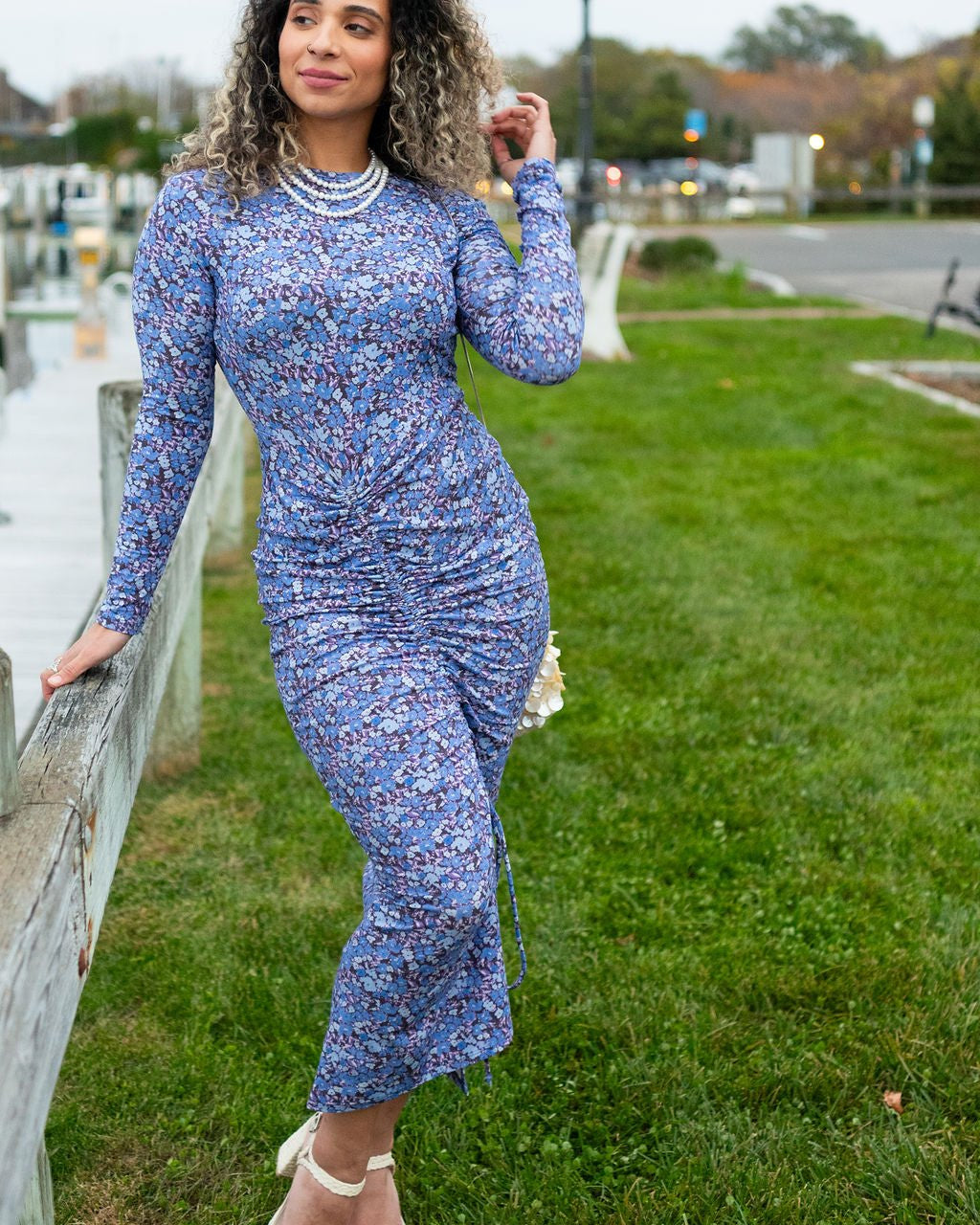 Modest Bodycon Maxi Dress | Long Sleeve Ruched