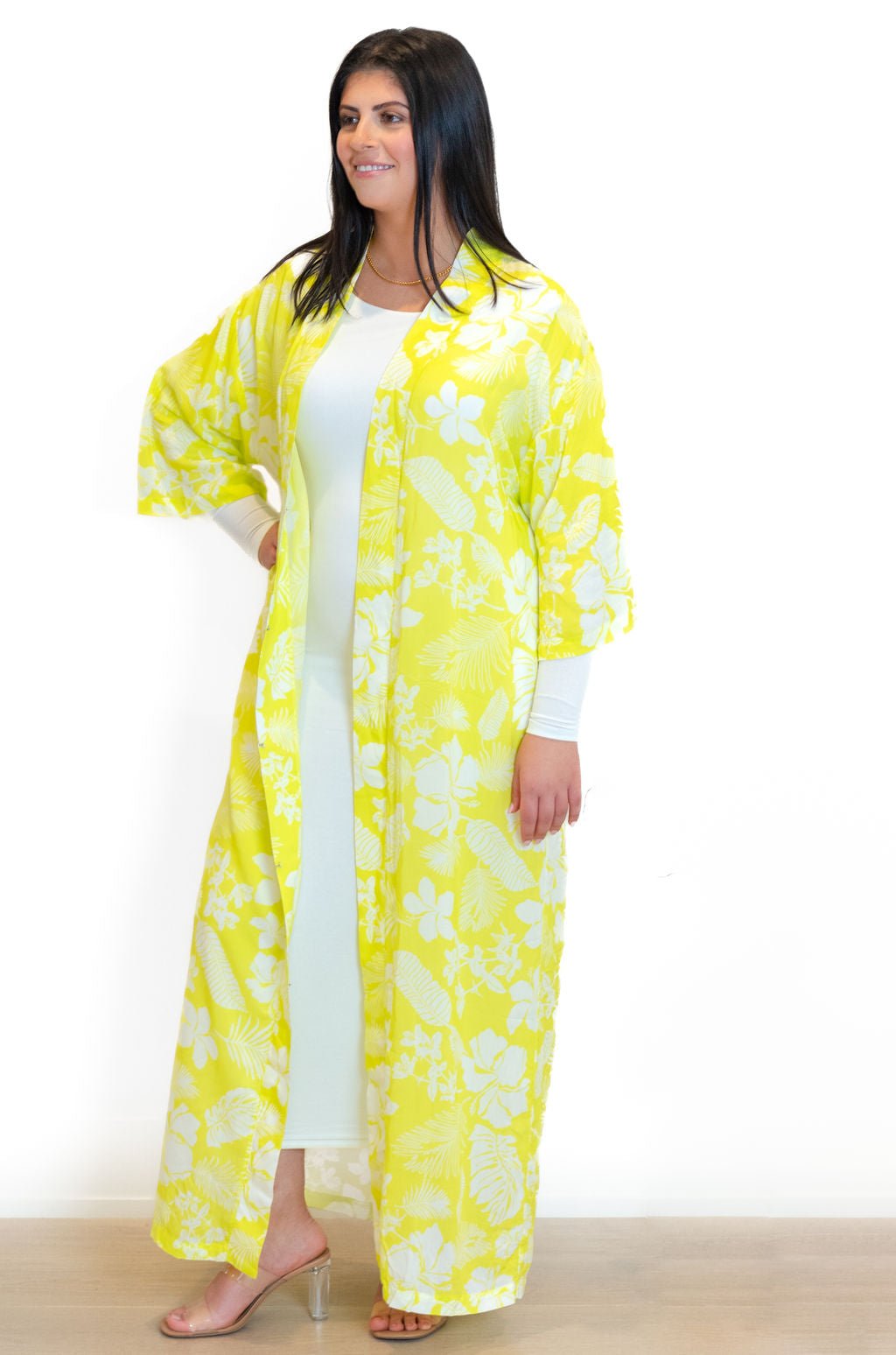 Kimono Maxi Dress | Flowing, Elegant & Modestly Modern | Lemon Lime | 3 | Modest Dresses & Swimwear | Citizens Of The World Kimono Maxi Dress | Flowing, Elegant & Modestly Modern | Lemon Lime | 3 | Modest Dresses & Swimwear | Citizens Of The World